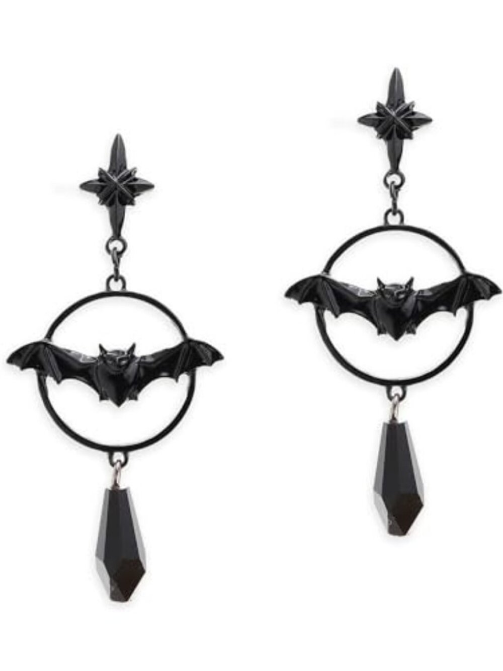 spider bat earrings women, red black rhinestone halloween jewelry
